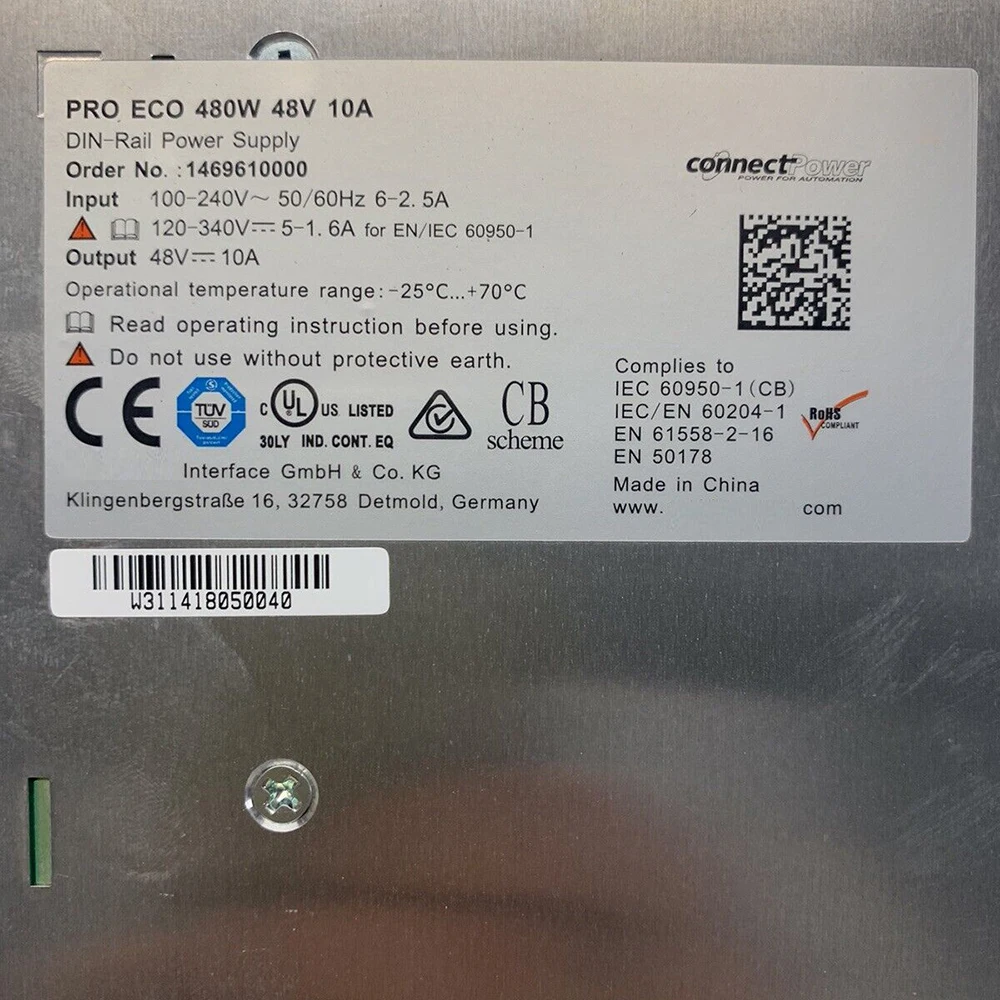 New DIN-Rail Power Supply 1469610000 PRO ECO 480W 48V 10A For Weidmuller 4 New DIN-Rail Power Supply 1469610000 PRO ECO 480W 48V 10A For Weidmuller - Image 2