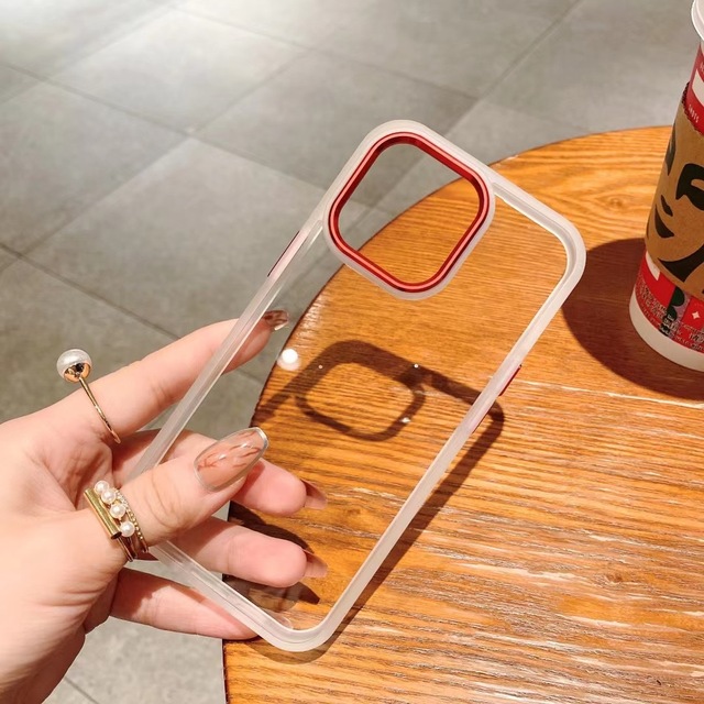 iPhone 13 Max Transparent Metallic Lens Camera Protection Case For iPhone 11 13 12 Pro Max Shockproof Bumper Cover Coque