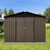 10ft x 8ft Garden Storage Shed,Metal Outdoor Storage Sheds with Vents,Hinged Door and Padlock,Practical Tool Storage shed 6