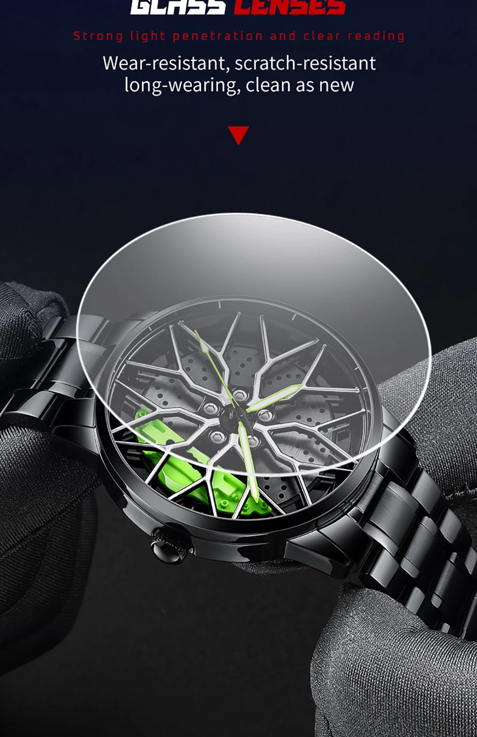 Fashion 3D Spinning Sport Rim Hub Wheel Watches Mens Sports Luxury Car Cool Wristwatch Quartz Watches for Men Relogio Masculino