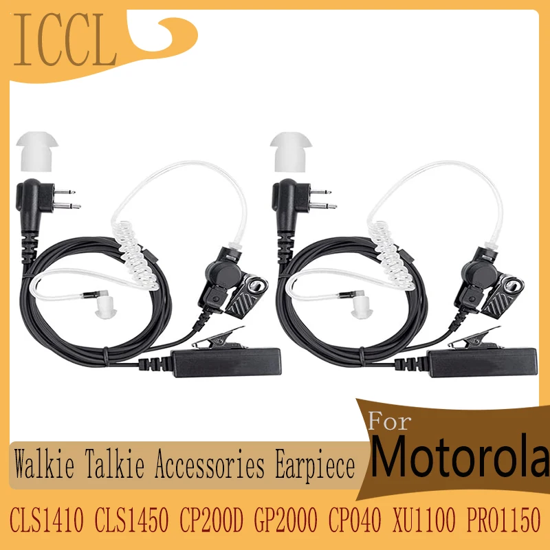 Walkie Talkie Earpiece Mic,Headset,for Motorola CLS1410,CLS1110,CLS1413,CLS1450,CP200D,CP200 GP2000,CP040,XU1100,PRO1150,2 Pcs