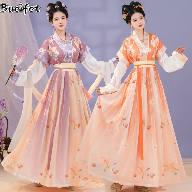 Traditional Ancient Hanfu Women Stage Dance Dress Female Fairy Cosplay Costume Hanfu National Tang Dynasty Princess Fairy Dress