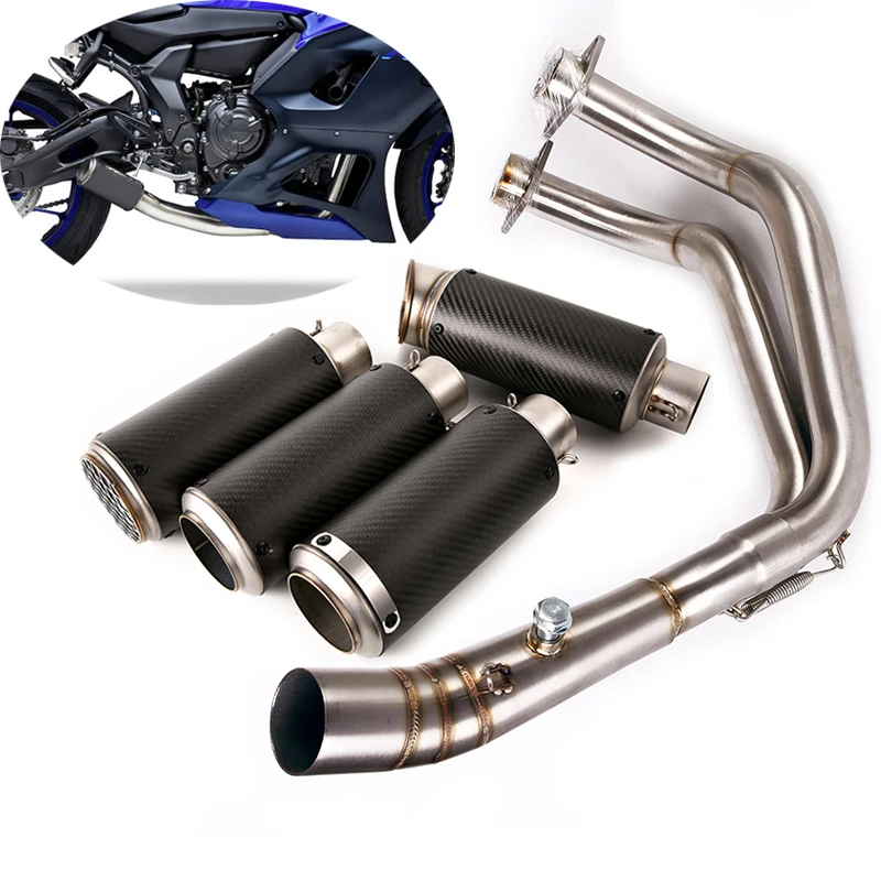 ForYamahaMT07FZ07XSR700FJ0720142023FullExhaustSystemHeaderMidLinkPipe.jpg