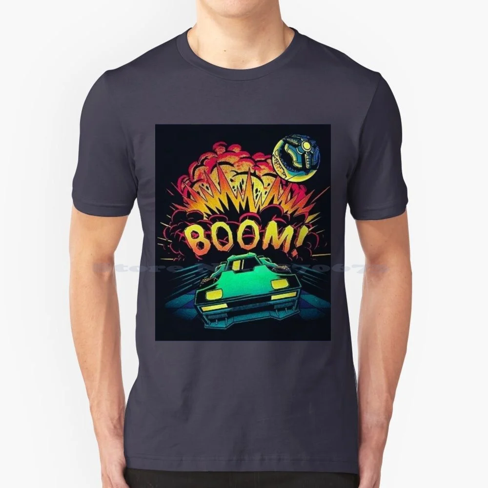 Rocket League Boom! Maglietta 100% Cotone Tee Rocket League Quick Chat Car Football Soccer Boost Mobile Ottano Fennec Sideswipe Rl