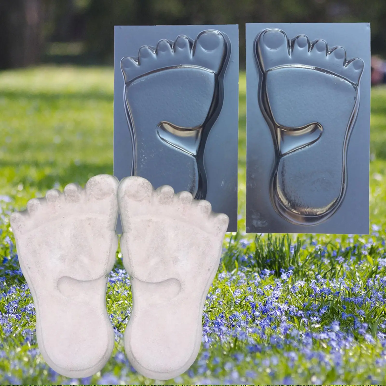 Concrete Stepping Road Garden Outdoor Decorative s-2 Simulated Footprint Stepping-11.6x 3.5x 45.72cm