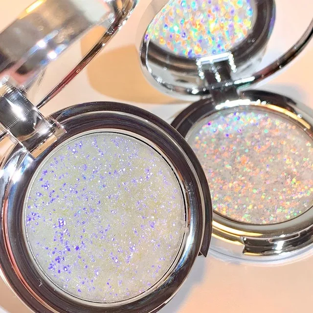 Monochrome Highlighter Palette Polarized Glitter Eye Shadow Powder Makeup Face Body Shimmer Shine High Light Iluminador Cosmetic