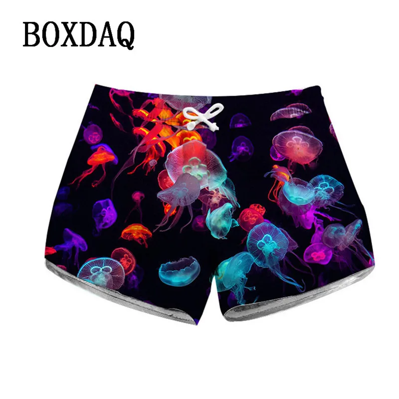 

Summer Women Casual High Waist Shorts Womens Bohemian Beach Print Mini Pants Oversized Drawstrings Elastic Waist Lounge Bottoms