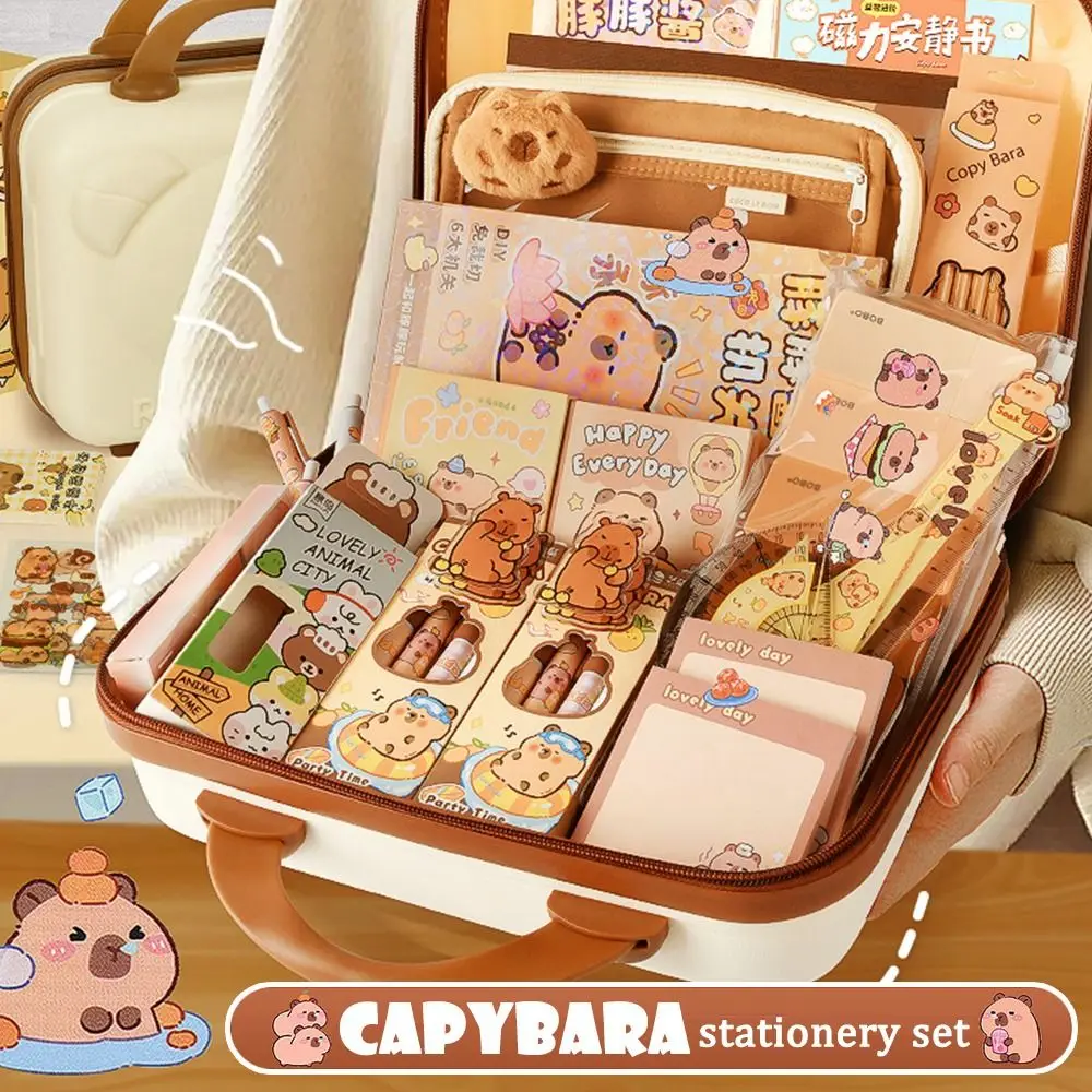 Astuccio Capybara Kawaii Multistrato - Portapenne Divertente Con Tante Tasche Per Scuola E Ufficio - Foto 8