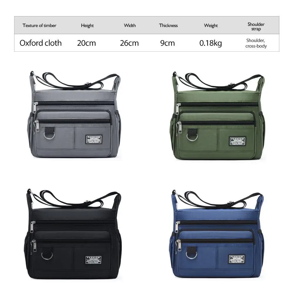 Waterproof Oxford Cloth Men's Casual Shoulder Bag