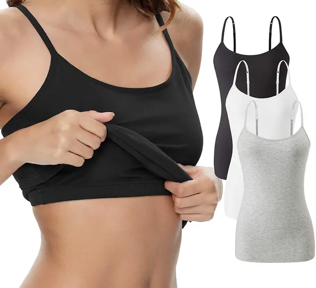 2pcs Summer Sexy Camisoles for Women Crop Top Sleeveless Shirt Sexy Slim Lady Bralette No Pad Tops Strap Skinny Vest Camisole 2