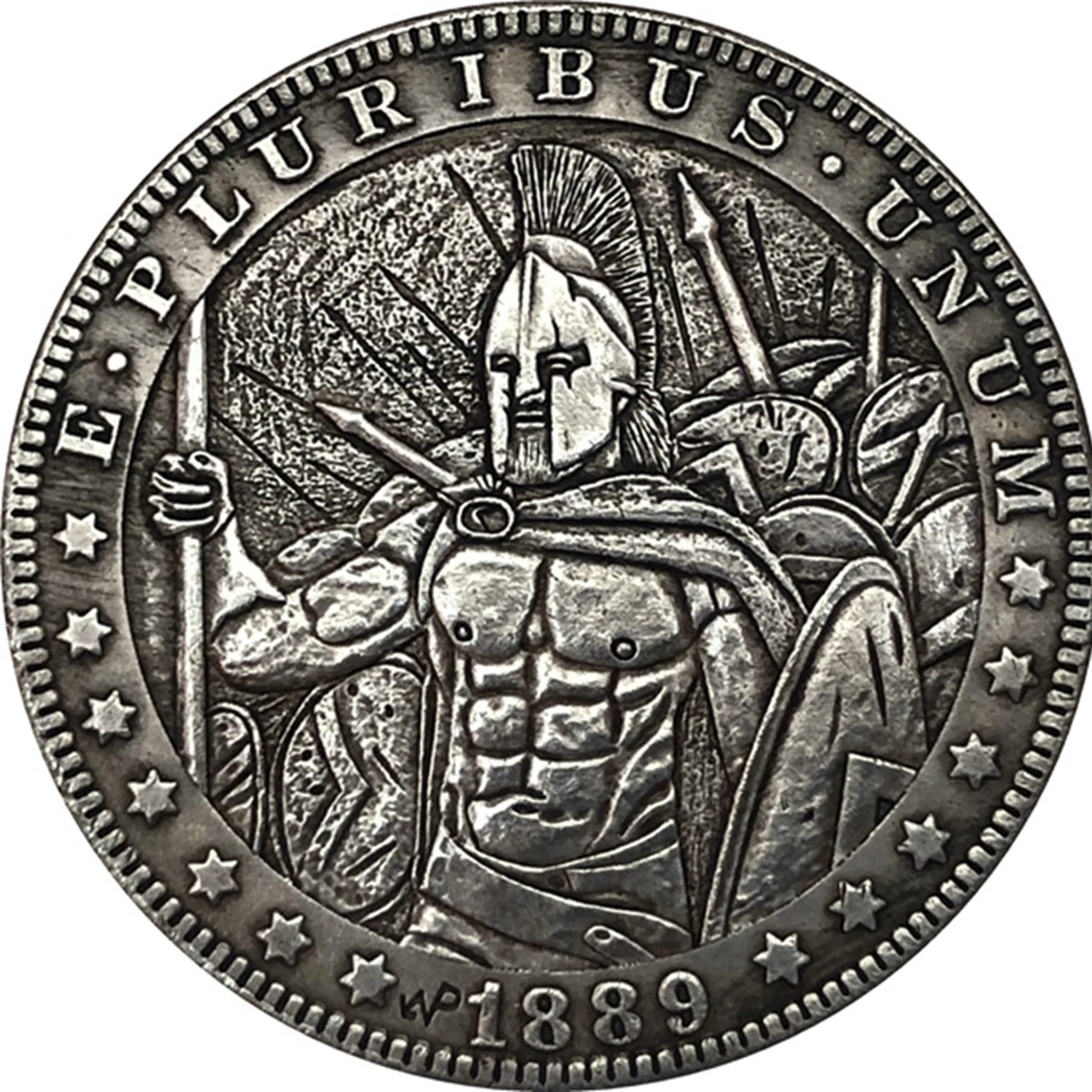 

38mm Spartan Pattern Coins Beautifully Hand Polished Magic Props Lucky Coin Birthday Gifts Home Decor Collectibles