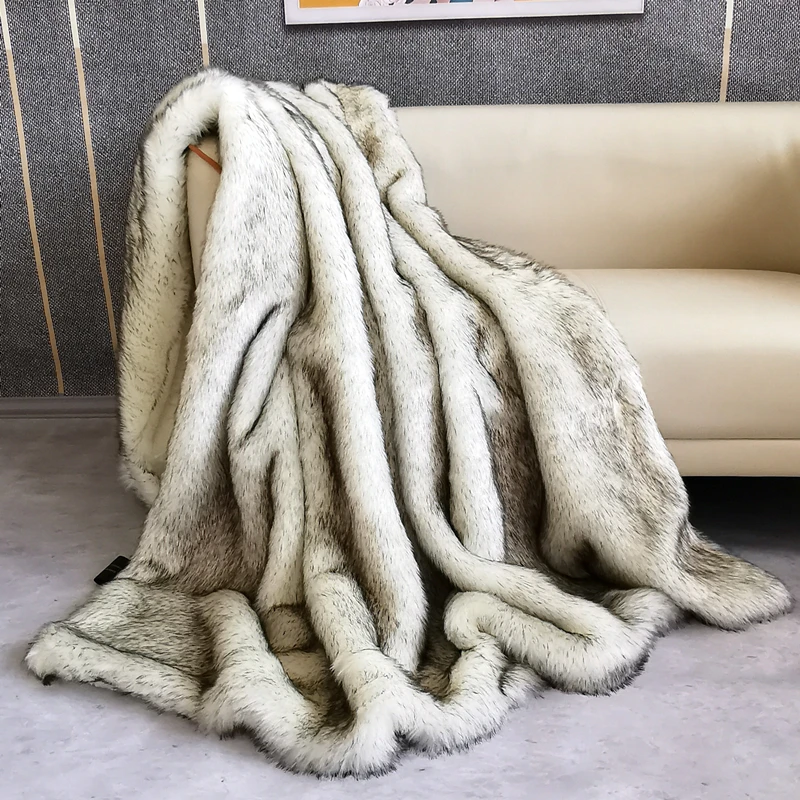 Luxury Faux Fox Fur Blanket 1
