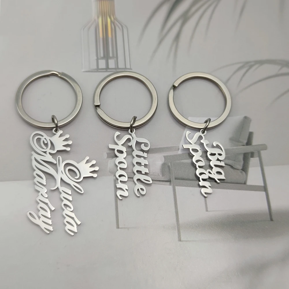 Personalized Custom Women Name Letter Keyring Unique Stainless Steel Key  Chain For Man Customize Keychain Jewelry Gifts New - AliExpress