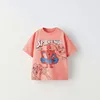 Short Sleeve TShirt Summer Clothing Boys And Girls Cartoon Print Base Shirt Children New Design Tees Trendy Round Neck Tops 4