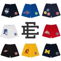2024 New Summer Eric Emanuel EE Basic Mesh Short Classic Floral Printed Gym Shorts Men's Gym Basketball Sports Casual Shorts 1