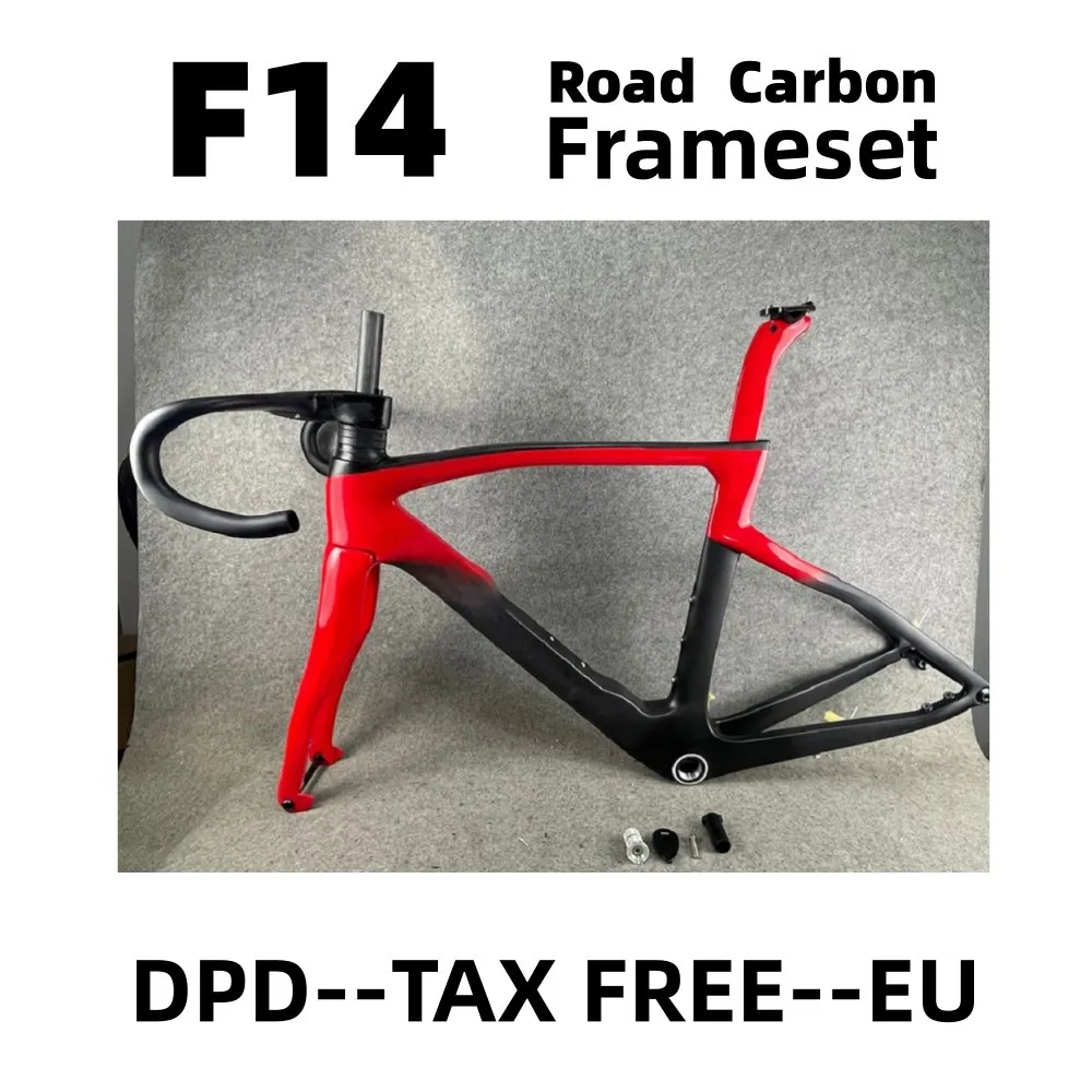 2023 F14 Road Carbon Frame Speed Bike Frames Bb68 T1100 Schijfvelg Rem