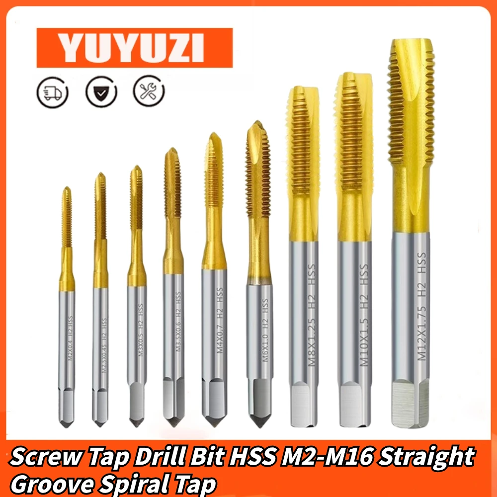 

Винтовое сверло из быстрорежущей стали, быстрорежущее спиральное сверло с прямым желобом для металлообработки, титанового покрытия, ручные инструменты