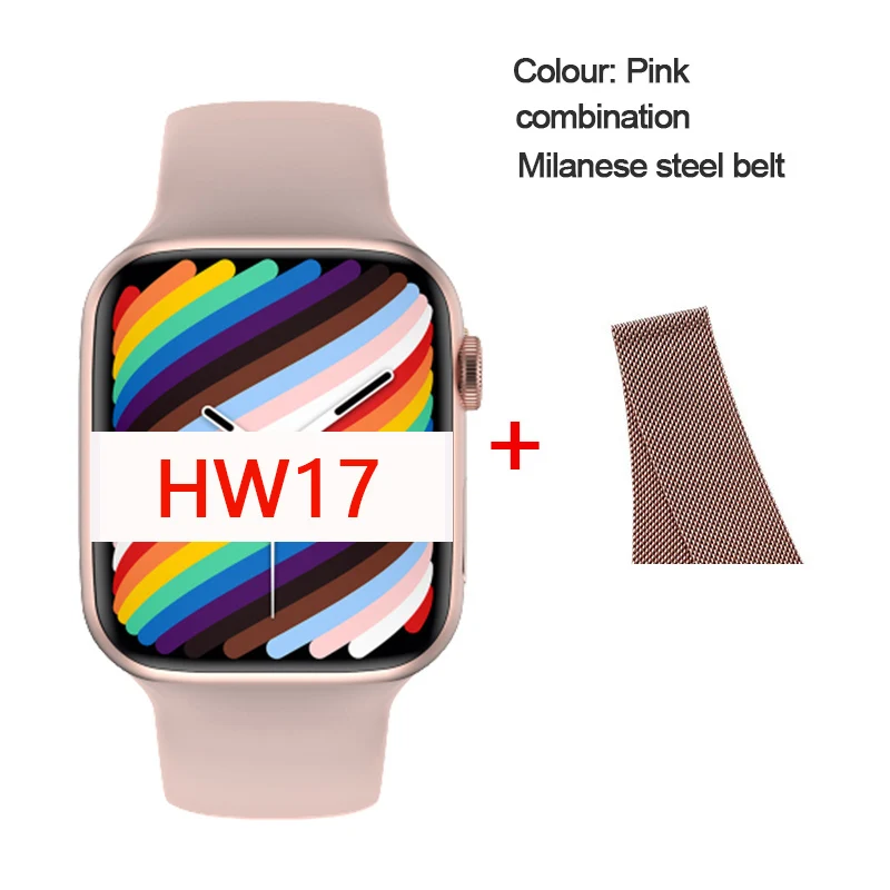 HW17 Wholesale Smartwatch Series 7 Smart Watch Bluetooth Dial Call Countdown Blood glucose measurement Fitness Band PK W27 IWO13 