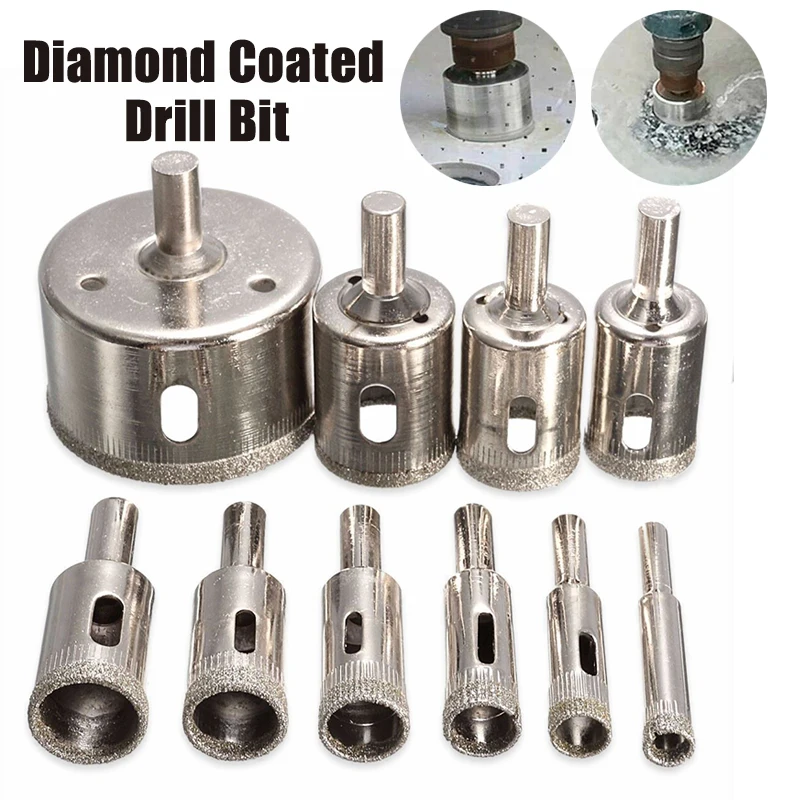 7-16pcs 3mm-100mm Diamond Coated Hss Drill Bit Set Tile Marble Glass Ceramic Hole Saw open Drilling Bits Diamond Core Bit 6mm 50mm 16pcs diamond coated hss drill bit set tile marble glass ceramic hole saw open drilling bits diamond core bit