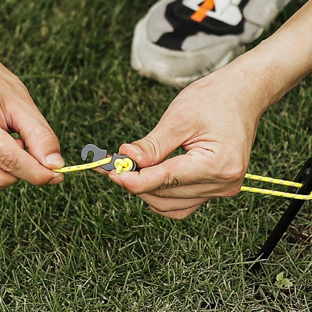 Camping Tent Cord Wind Rope Buckle Aluminum S-Type Tensioners Fastener 10pcs camping tent fasteners tent rope tightener camping cord buckles camping rope buckle