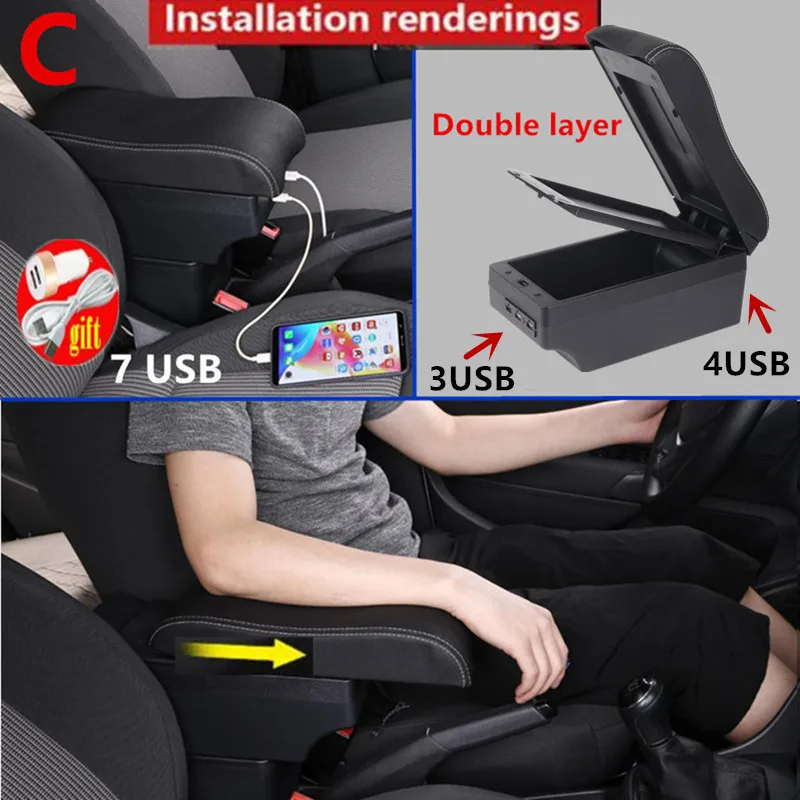 Bediening mogelijk half acht Formulering For Renault Kangoo Modus Rapid Symbol Car Armrest Storage Box Center  Console Leather Cup Holder Car Styling Decoration - Armrests - AliExpress