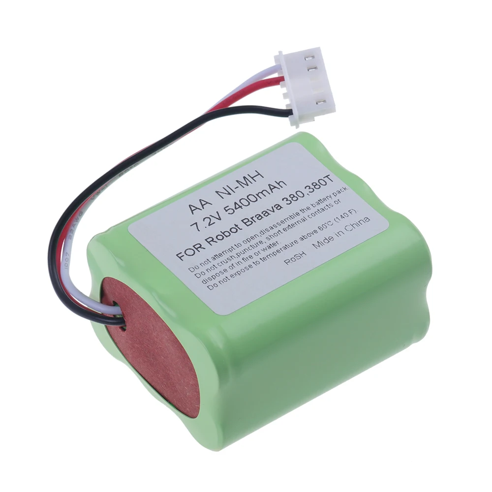 Rechargeable Battery Vacuum Cleaner Battery Battery Replacement Power Tool Battery 7.2V NI-MH 5400mAh Battery For iRobot Braava 380T 380 390T Mint 5200 5200B 5200C Vacuum Cleaner upgraded 3000MAH NI-MH Battery rechargeable battery vacuum cleaner battery battery replacement power tool battery