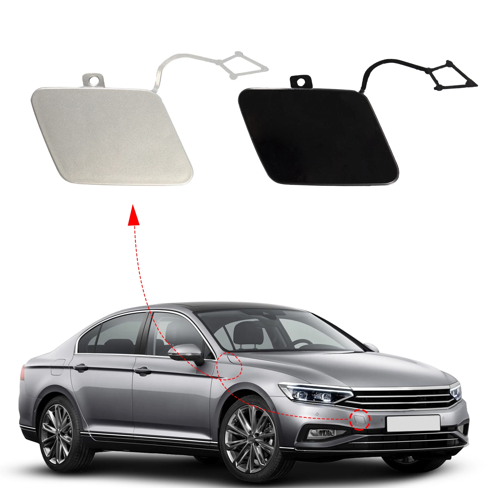 

Front Bumper Tow Hook Cover Cap Towing Eye For VW Passat B8 Accessories 2020 2021 3GD807155A Car Accessories