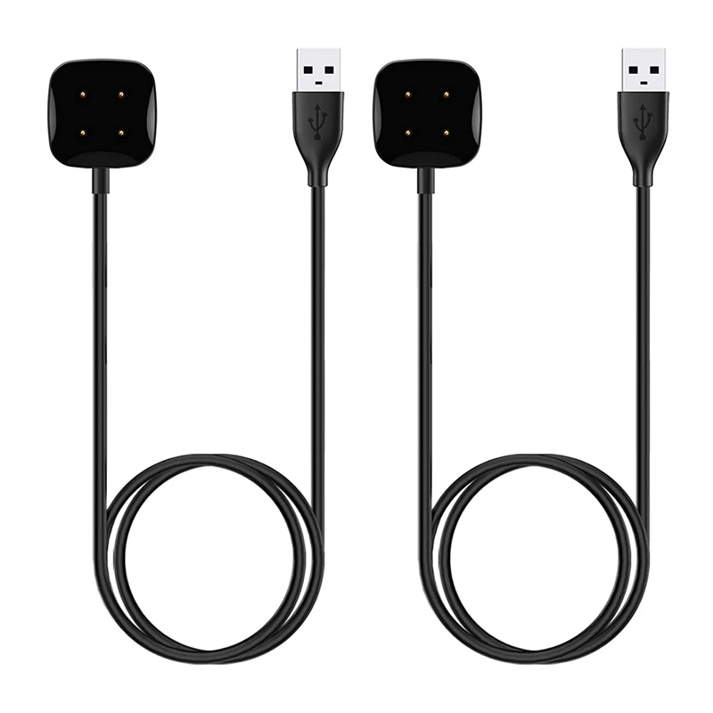 

4Pack 3.3 FT Charger Cable USB Charging Dock For Fitbit Sense/Versa 3 Smartwatch