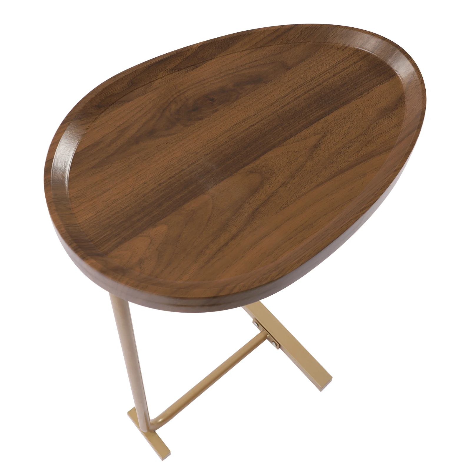 End Table Walnut Color Coffee Table Sofa Side Couch Snack Coffee Desk Laptop Desk PC Sofa