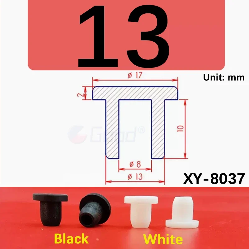 Black Silicone Rubber Hollow Stopper Plug | Sealing Caps & Dust Protectors