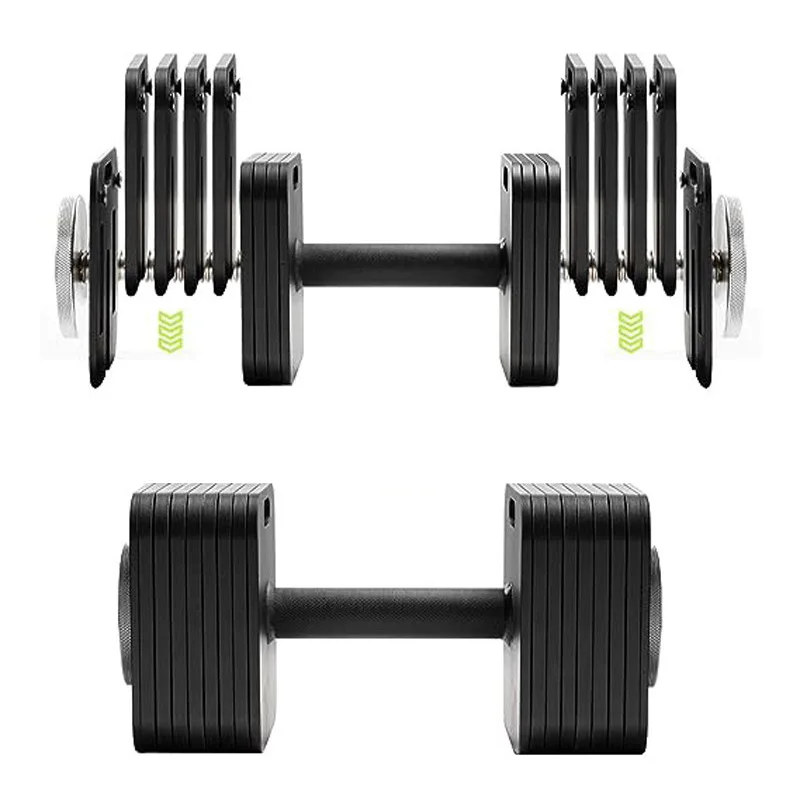 24KG/36KG Ergonomically Square Weight Sets Adjustable Dumbbells Lock Anti-Slip Steel Handles Home Gym fitness