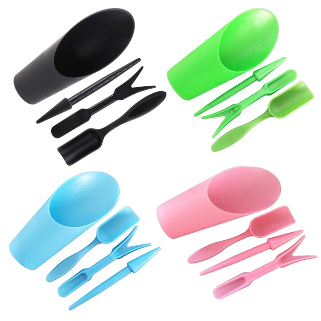 4 db Kerti Ültetvényes Készlet Barkácsolás Lapát Lapos Kanál Pozsgás Növények Palánták Szerszám Bonsai Műtrágya Fúrási Csepphajó - Image 2