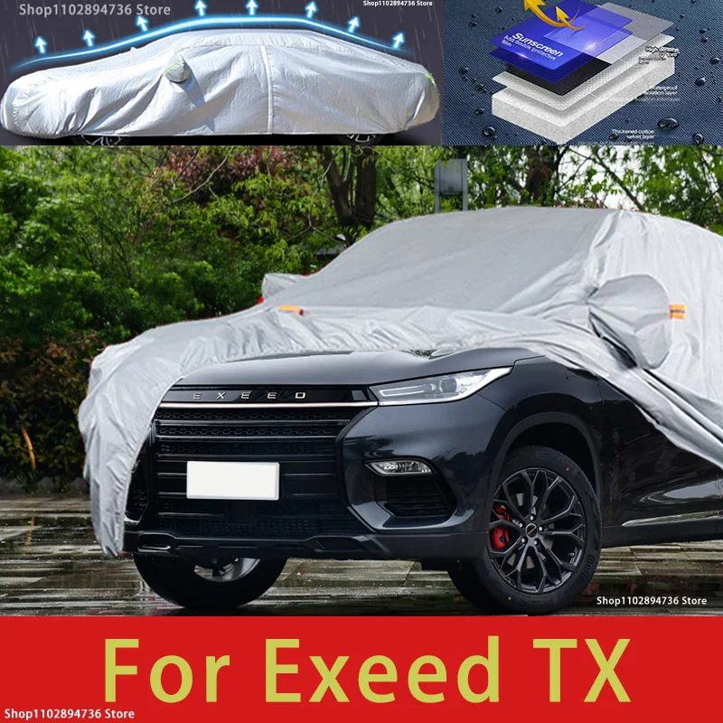 

For Exeed TX fit Outdoor Protection Full Car Covers Snow Cover Sunshade Waterproof Dustproof Exterior Car accessories