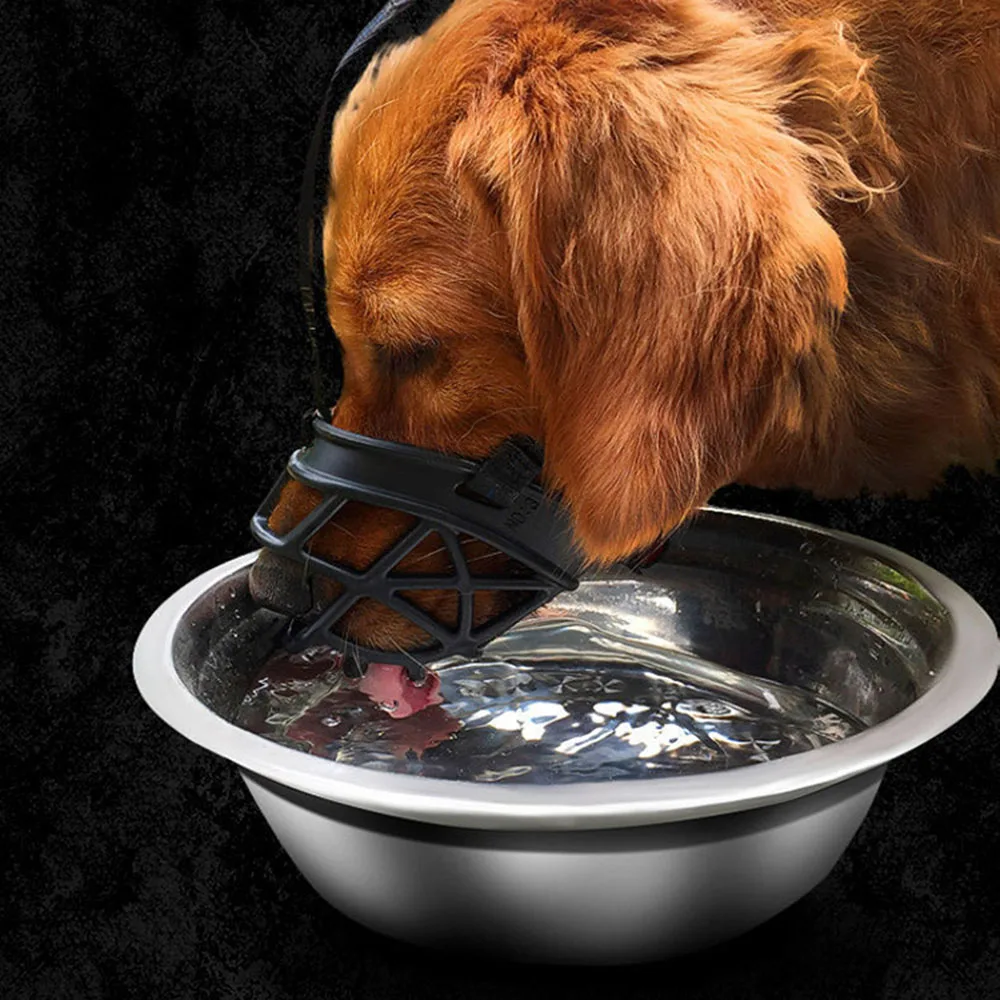 Dog Muzzle Adjustable Dog Muzzle Soft Silicone Breathable Strong Basket Anti-Biting Dog Mouth Cover For Small Medium Large X-Large Dogs