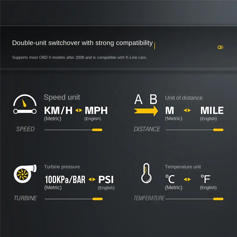 1 Piece S100 Dual Display HUD Head-Up Display Black Plastic Vehicle Instrument Transmission Oil Temperature Monitoring