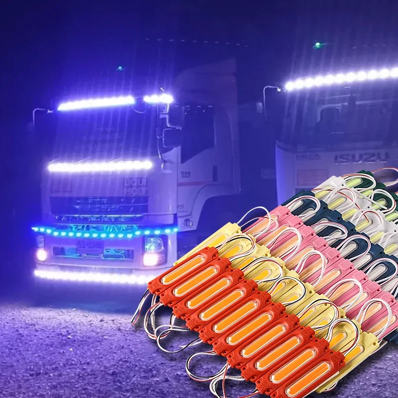 TOTMOX 1 stks 12 V COB LED Strobe Light Bar voor Emergency Verkeer Voertuig Auto Vrachtwagen, waterdichte Dubbelzijdig Knipperende Waarschuwingslamp Geel en Wit