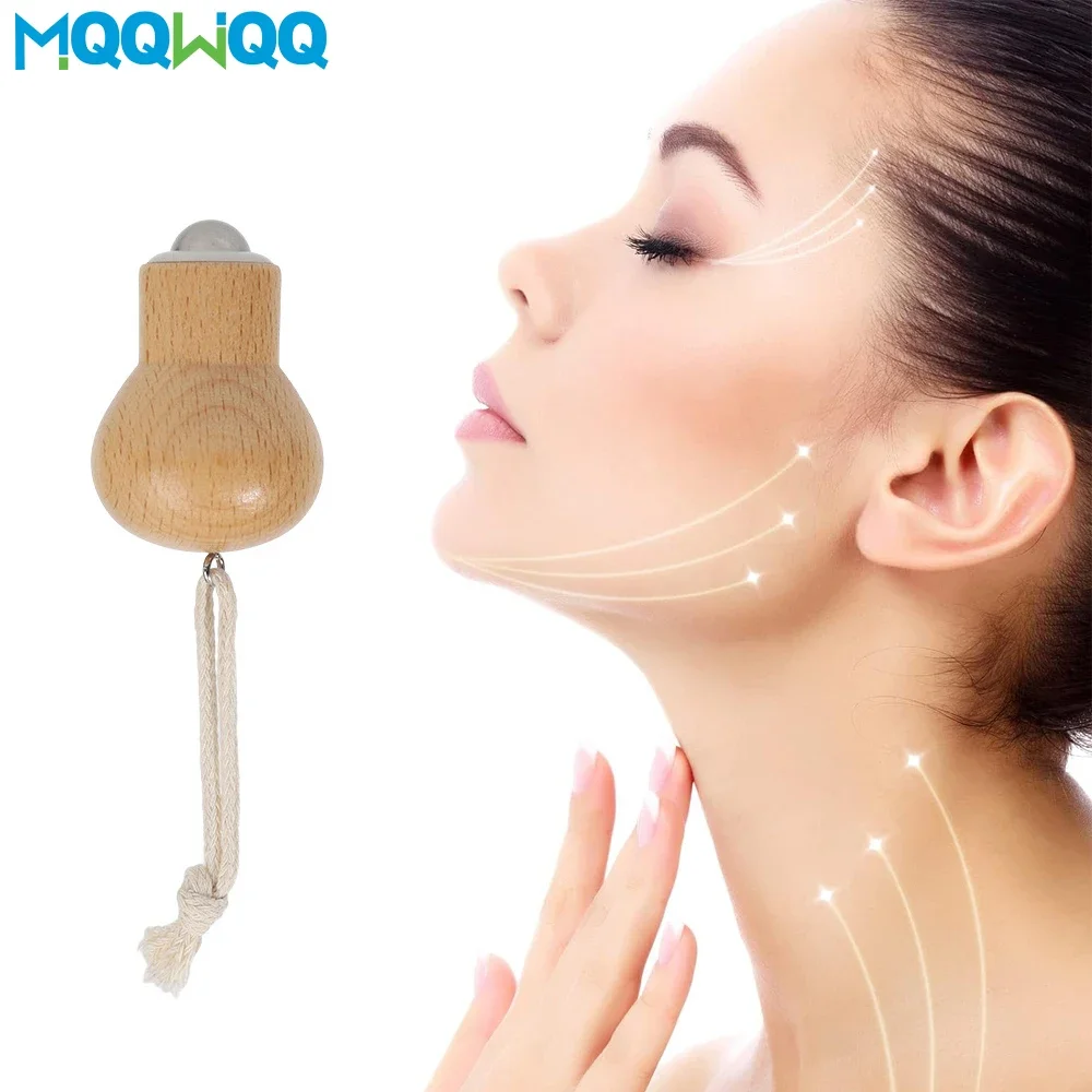 Portable Wooden Rollers Massager 360 Rotating Globes for Face Hand Leg Head Neck Back Waist Massage Wheel Sticks for Men Women