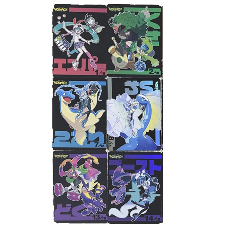 Anime Hatsune Miku Jigglypuff Lapras Flygon Dragapult Scizor Diy Flashcard Collectible Card Toy Birthday Gift