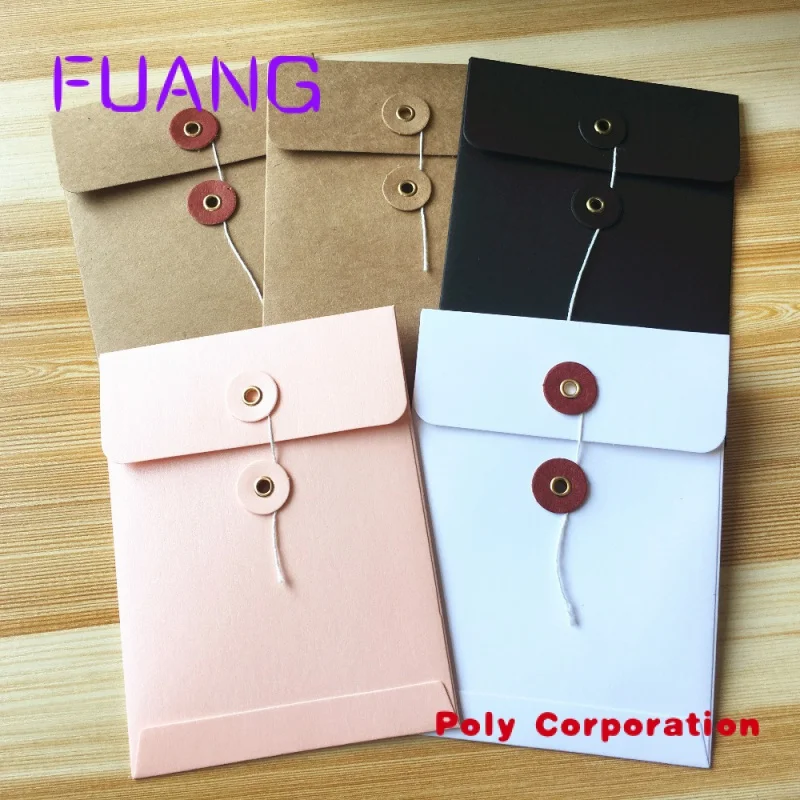 Custom  Custom printing packaging black brown kraft paper envelope with button and string closure custom 800ml brown kraft paper customize logo printing lunch box take away 1 compartment paper food container