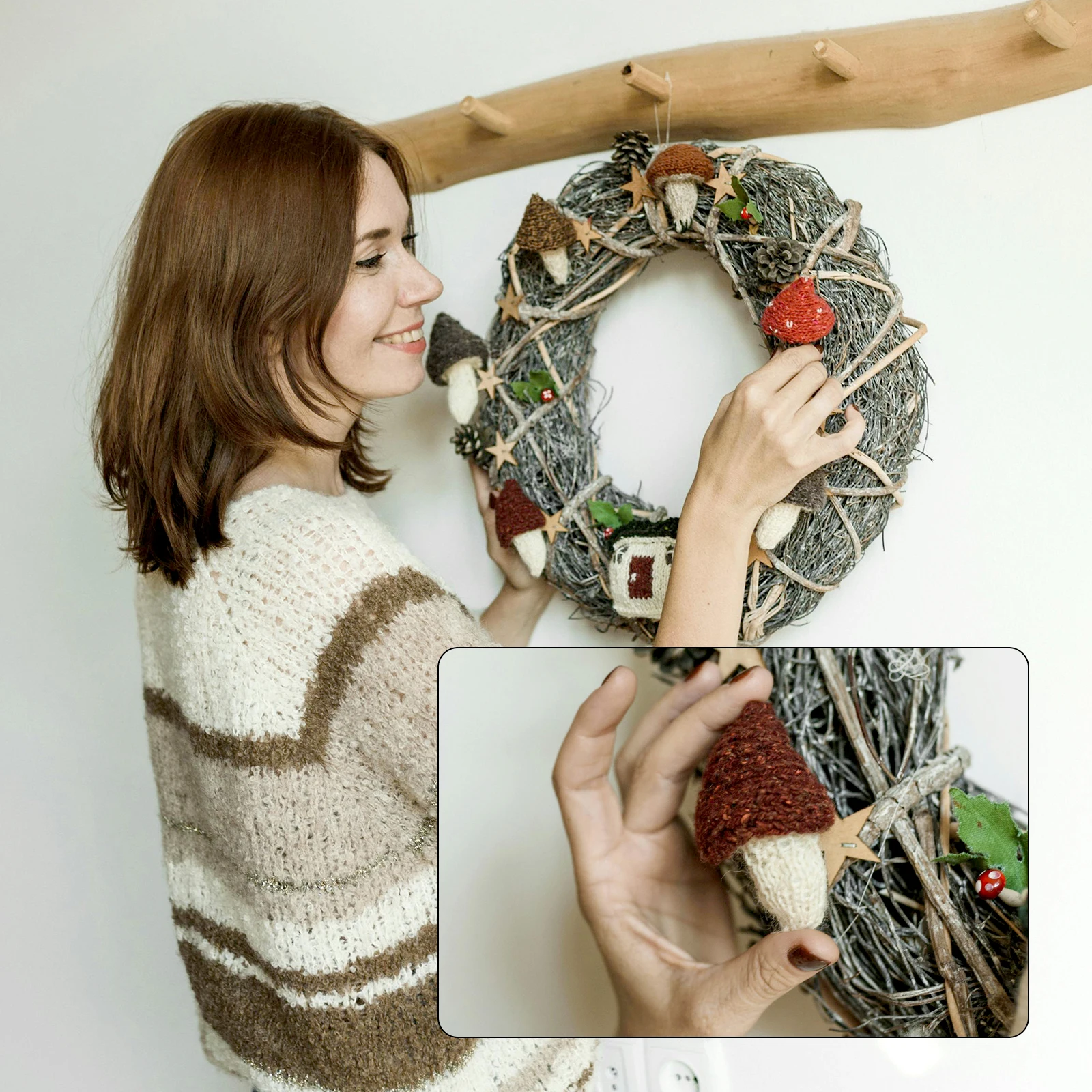 12-teiliges mehrfarbiges Garn-Strickzubehör zum Häkeln und Stricken von Garn-Starter-Set für Anfänger (7 g pro Rolle) – Detail 5