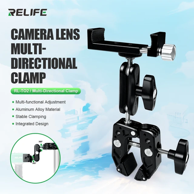 منجلة تثبيت كاميرات متعددة الاتجاهات RELIFE TO2 – (Magic Clamp) 1