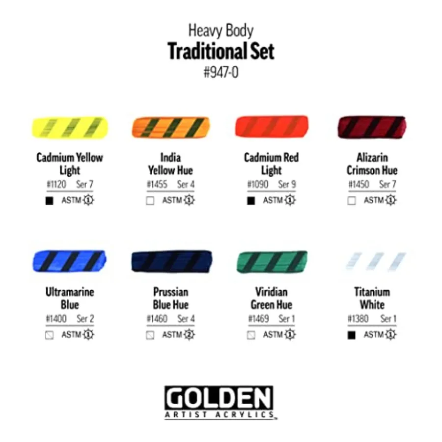 Golden Heavy Body Acrylic Set 3