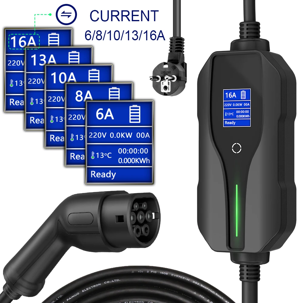 AFYEEV 32 Amp Electric Vehicle EV Charger Type 2 IEC 62196-2