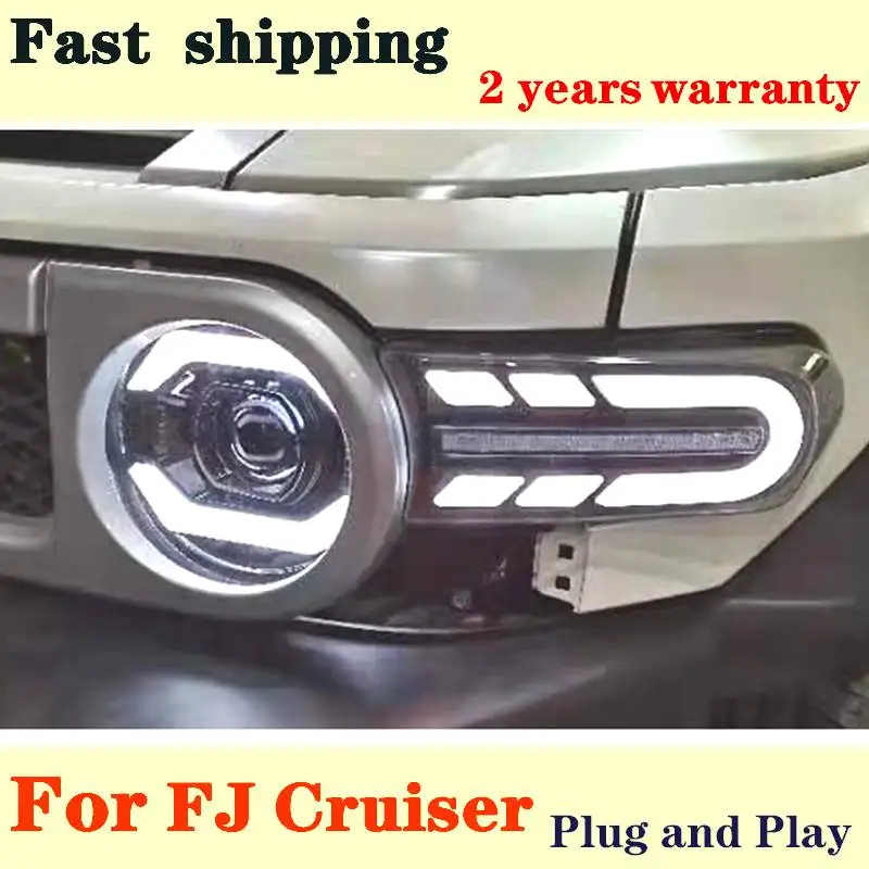 

Car Styling for Toyota FJ Cruiser Headlight 2007-2020 FJ Cruiser Headlamp LED DRL Dynamic Turn Signal Light Low High Beam