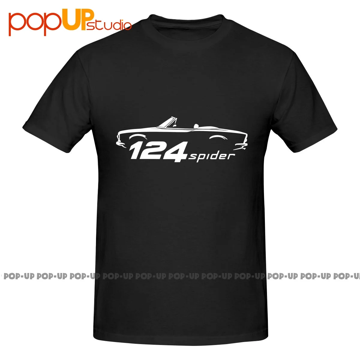 1966 82 Fiat 124 Spider Sports Car P-506 Shirt T-Shirt Tee Top Design Hip Hop Confortevole