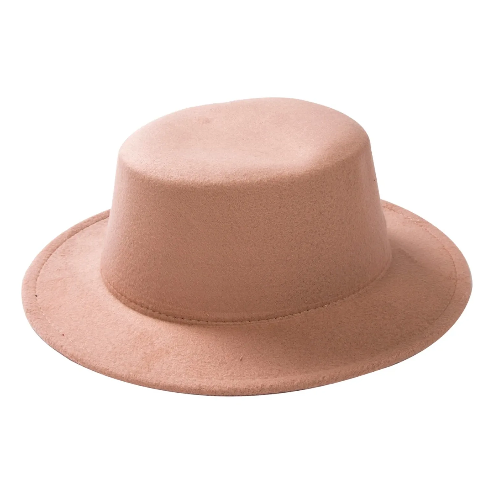 New Fashion Women Men Unisex Wide Brim Panama Hat Autumn Winter Gentleman Elegant Jazz Church Cap Beige Black Red