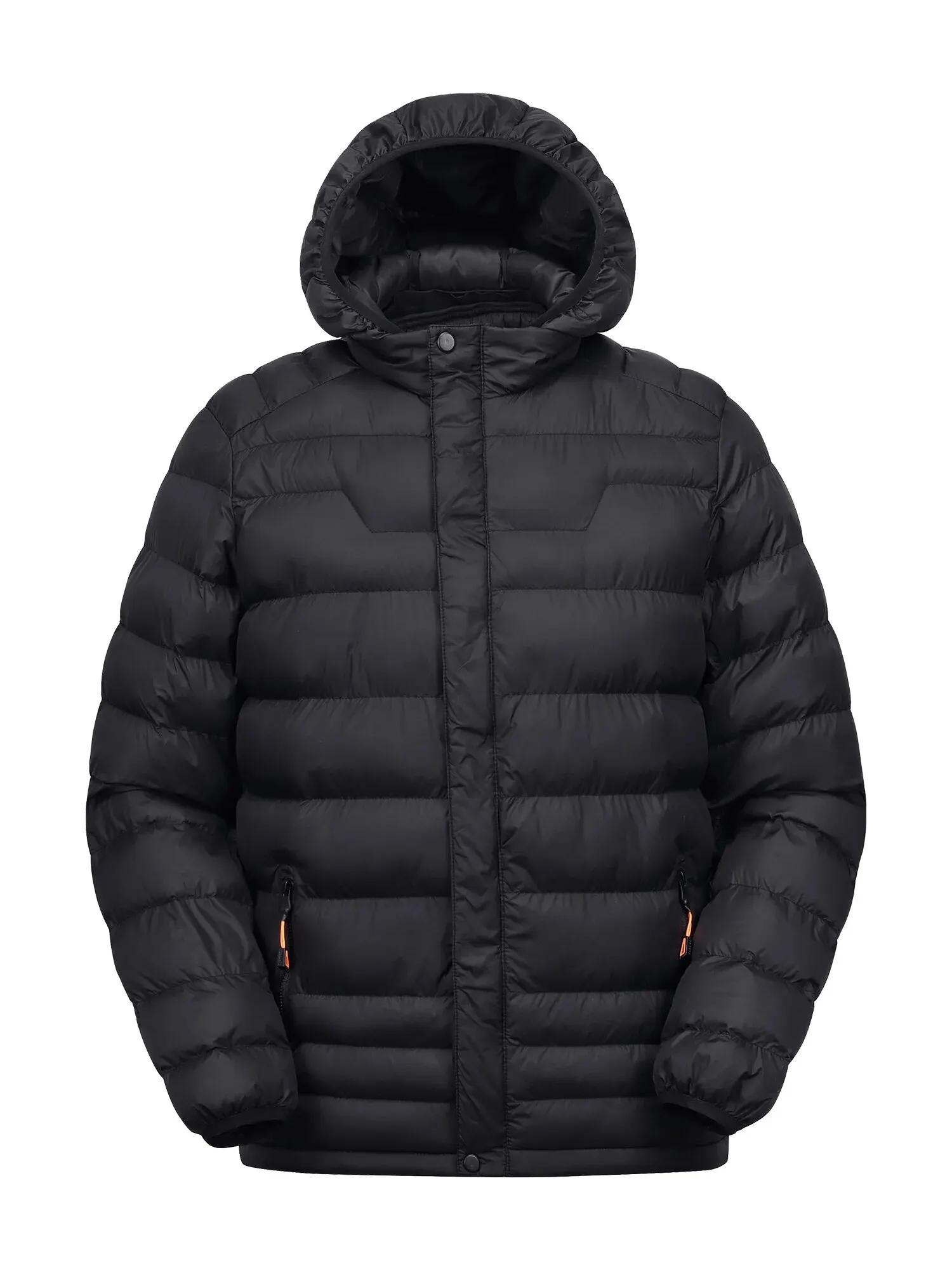 Casual Hooded Down Windproof Coat Men's Jacket Detachable Hat Top Lightweight Clothing For Warmth