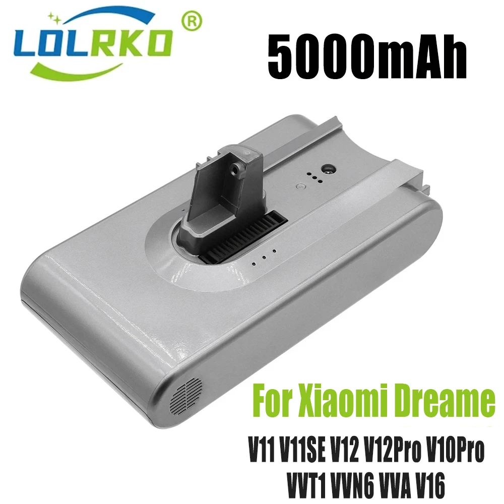 

For Dreame Handheld Cordless Vacuum Cleane V11/V11SE/V12/V12 Pro Replacement Battery Accessories 5000 mAh 18650 Battery Pack