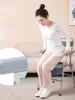 Portable Elderly Commode Chair  Foldable Toilet Seat with HandHeld Bucket, Senior Mobility Aid, Bathroom Helper for Home Care 5