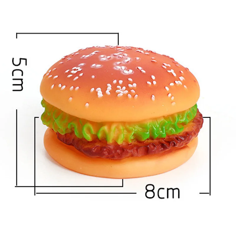 Cani da compagnia Giocattolo da hamburger Giocattoli per cuccioli non tossici Giocattoli da masticare per cani Formazione in silicone alimentare Giocare a masticare Accessori per gatti - immagine 3